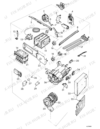 Взрыв-схема стиральной машины Zanker 5055 - Схема узла Electrical equipment